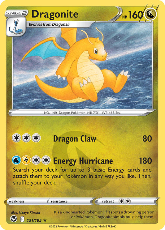 (131/195) Pokemon TCG Silver Tempest Single: Dragonite Reverse Holo Holo Rare