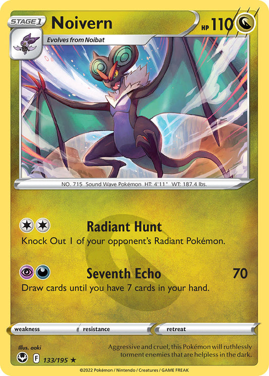 (133/195) Pokemon TCG Silver Tempest Single: Noivern Reverse Holo Rare