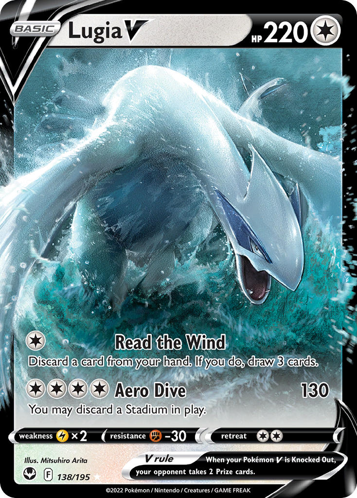 (138/195) Pokemon TCG Silver Tempest Single: Lugia V  Ultra Rare