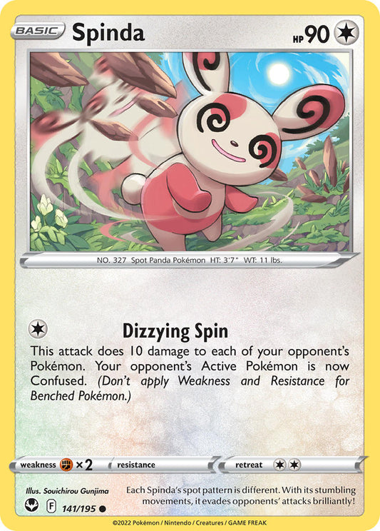 (141/195) Pokemon TCG Silver Tempest Single: Spinda  Common