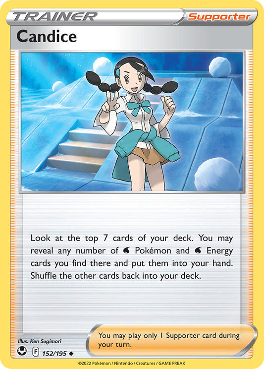 (152/195) Pokemon TCG Silver Tempest Single: Candice Reverse Holo Uncommon