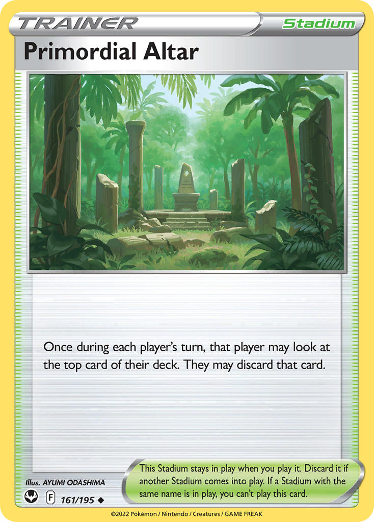 (161/195) Pokemon TCG Silver Tempest Single: Primordial Altar  Uncommon