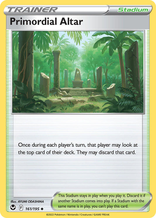 (161/195) Pokemon TCG Silver Tempest Single: Primordial Altar Reverse Holo Uncommon