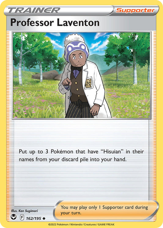 (162/195) Pokemon TCG Silver Tempest Single: Professor Laventon  Uncommon