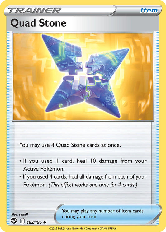 (163/195) Pokemon TCG Silver Tempest Single: Quad Stone Reverse Holo Uncommon