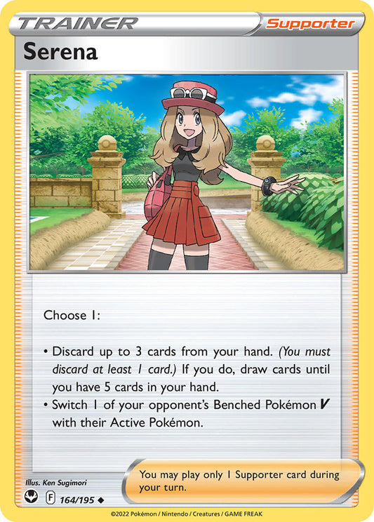 (164/195) Pokemon TCG Silver Tempest Single: Serena  Uncommon
