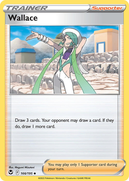 (166/195) Pokemon TCG Silver Tempest Single: Wallace Reverse Holo Uncommon
