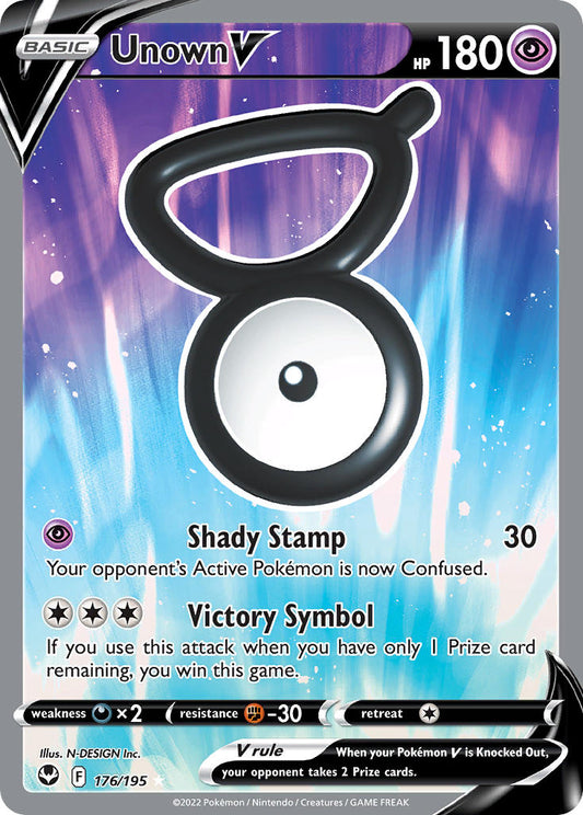 (176/195) Pokemon TCG Silver Tempest Single: Unown V  Ultra Rare