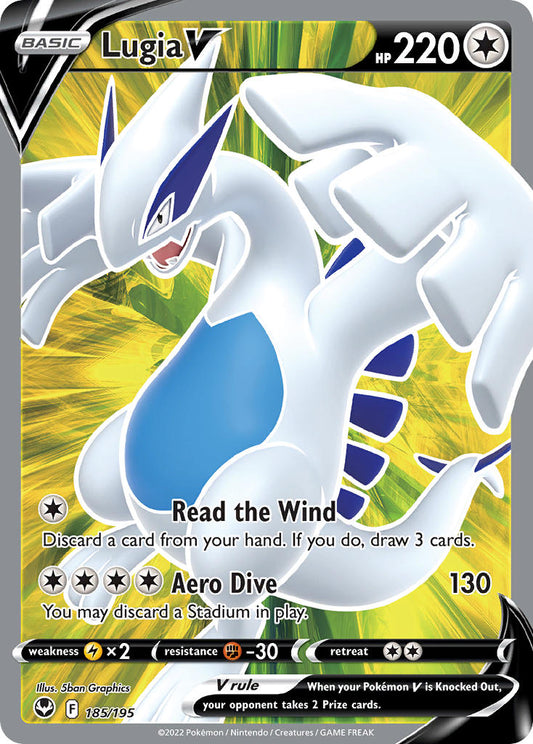 (185/195) Pokemon TCG Silver Tempest Single: Lugia V  Ultra Rare