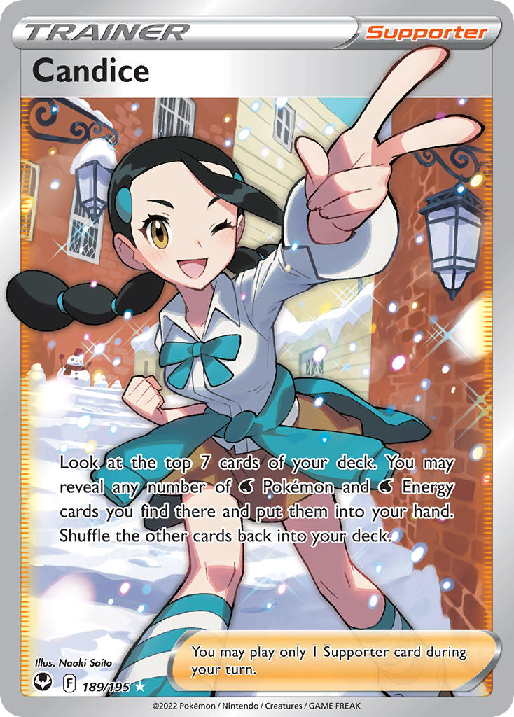 (189/195) Pokemon TCG Silver Tempest Single: Candice  Ultra Rare