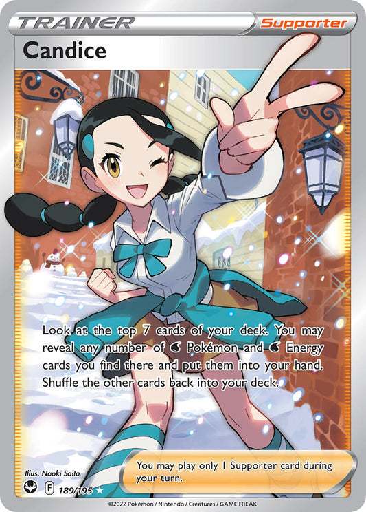 (189/195) Pokemon TCG Silver Tempest Single: Candice  Ultra Rare