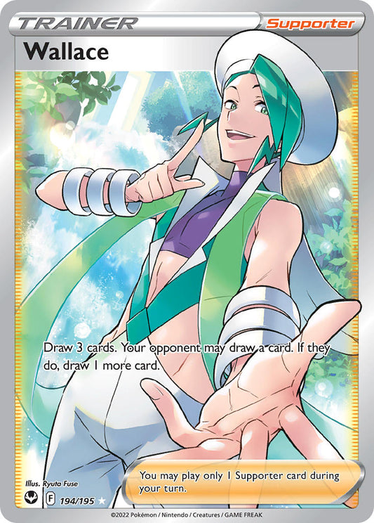 (194/195) Pokemon TCG Silver Tempest Single: Wallace  Ultra Rare