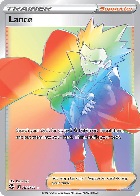 (206/195) Pokemon TCG Silver Tempest Single: Lance  Secret Rare