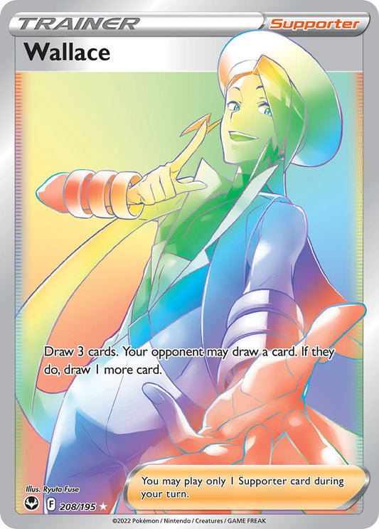 (208/195) Pokemon TCG Silver Tempest Single: Wallace  Secret Rare