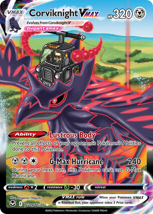 (TG19/TG30) Pokemon TCG Silver Tempest Single: Corviknight VMAX  Ultra Rare