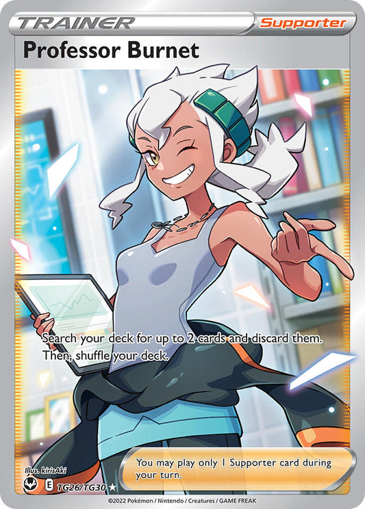 (TG26/TG30) Pokemon TCG Silver Tempest Single: Professor Burnet  Ultra Rare