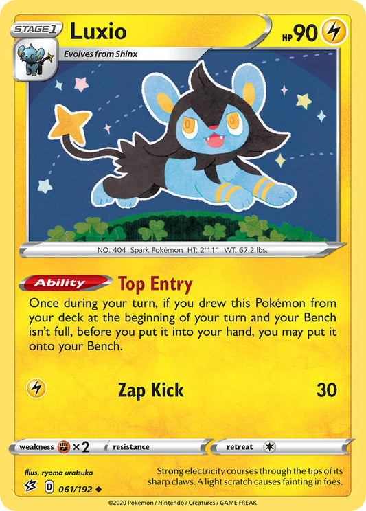 (061/192) Pokemon TCG Rebel Clash Single: Luxio Reverse Holo Uncommon