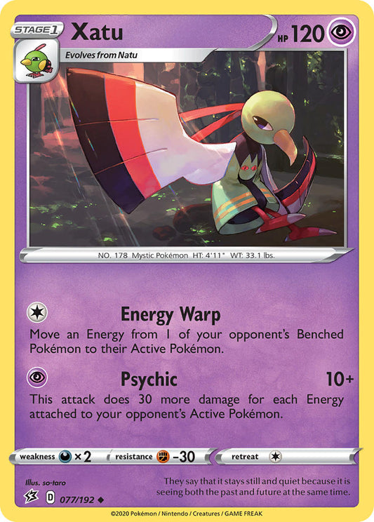 (077/192) Pokemon TCG Rebel Clash Single: Xatu  Uncommon