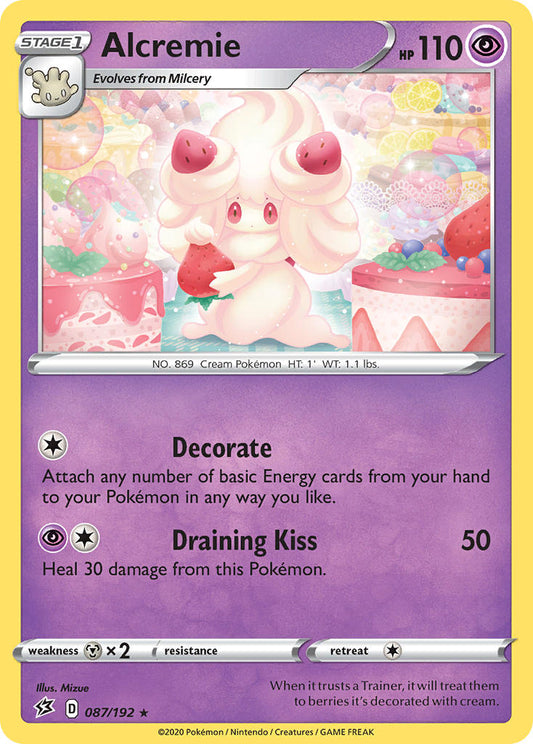 (087/192) Pokemon TCG Rebel Clash Single: Alcremie Reverse Holo Rare