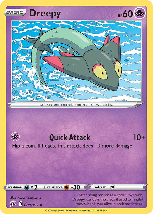 (089/192) Pokemon TCG Rebel Clash Single: Dreepy  Common