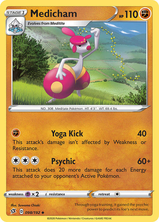 (098/192) Pokemon TCG Rebel Clash Single: Medicham  Uncommon