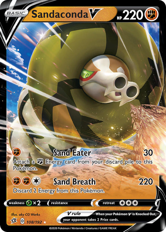 (108/192) Pokemon TCG Rebel Clash Single: Sandaconda V  Ultra Rare