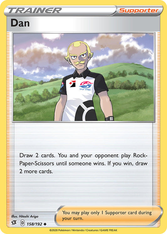 (158/192) Pokemon TCG Rebel Clash Single: Dan Reverse Holo Uncommon