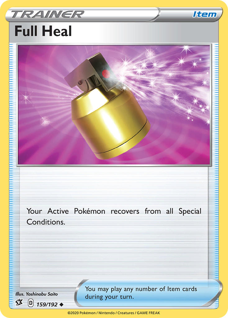 (159/192) Pokemon TCG Rebel Clash Single: Full Heal Reverse Holo Uncommon