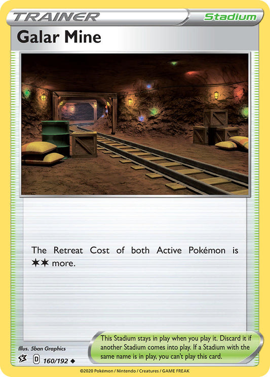 (160/192) Pokemon TCG Rebel Clash Single: Galar Mine Reverse Holo Uncommon