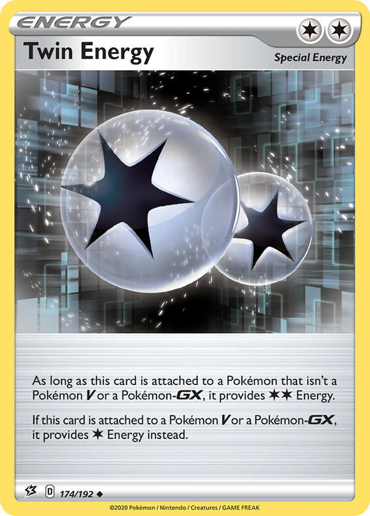 (174/192) Pokemon TCG Rebel Clash Single: Twin Energy  Uncommon