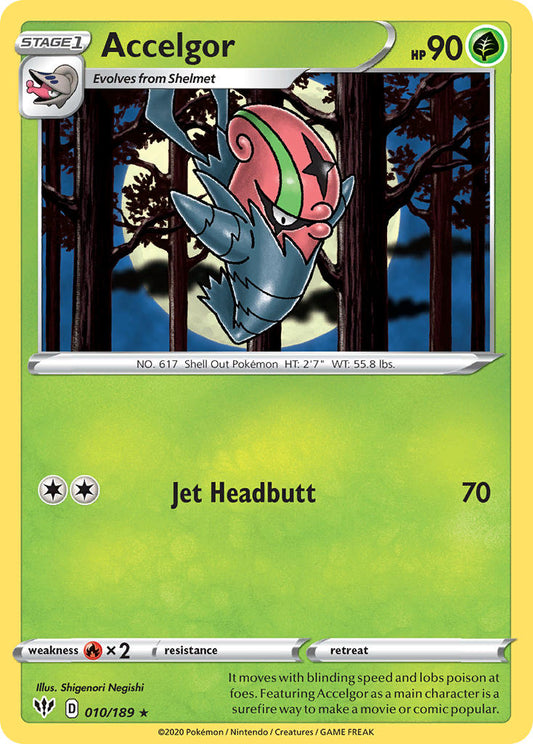 (010/189) Pokemon TCG Darkness Ablaze Single: Accelgor  Rare