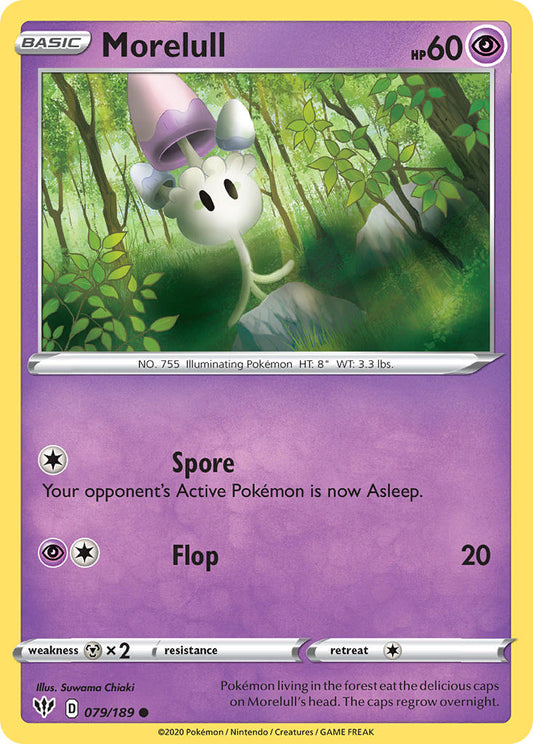 (079/189) Pokemon TCG Darkness Ablaze Single: Morelull Reverse Holo Common