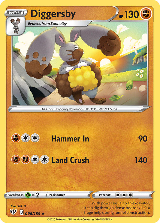 (096/189) Pokemon TCG Darkness Ablaze Single: Diggersby Reverse Holo Rare