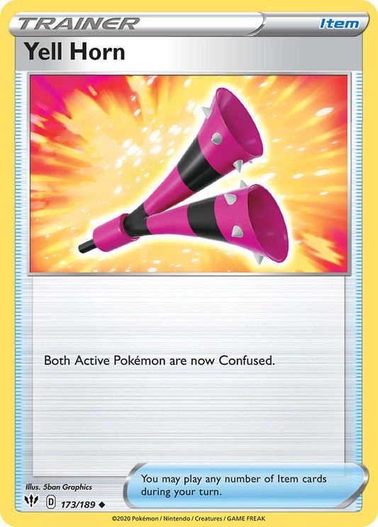 (173/189) Pokemon TCG Darkness Ablaze Single: Yell Horn Reverse Holo Uncommon