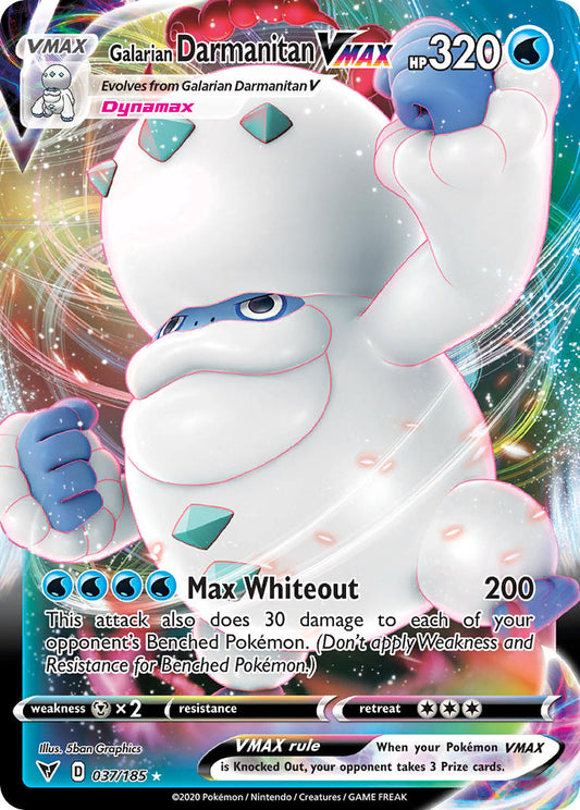 (037/185) Pokemon TCG Vivid Voltage Single: Galarian Darmanitan VMAX  Ultra Rare
