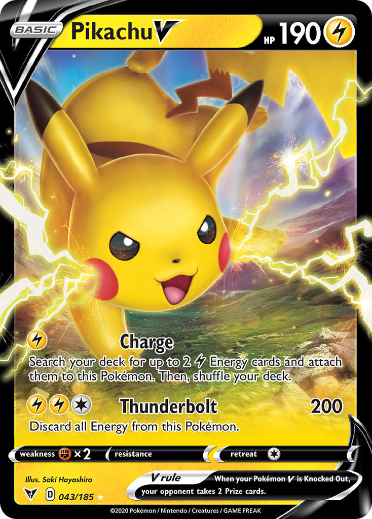 (043/185) Pokemon TCG Vivid Voltage Single: Pikachu V  Ultra Rare