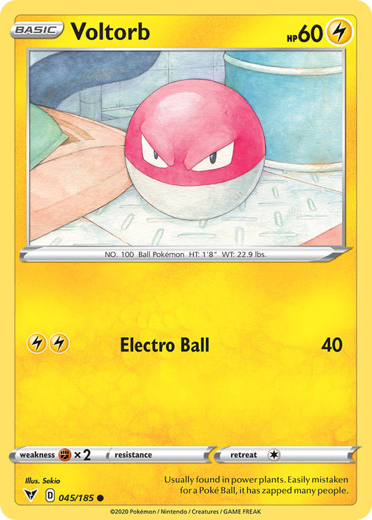 (045/185) Pokemon TCG Vivid Voltage Single: Voltorb Reverse Holo Common