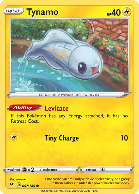 (057/185) Pokemon TCG Vivid Voltage Single: Tynamo Reverse Holo Common