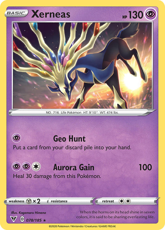 (078/185) Pokemon TCG Vivid Voltage Single: Xerneas  Holo Rare