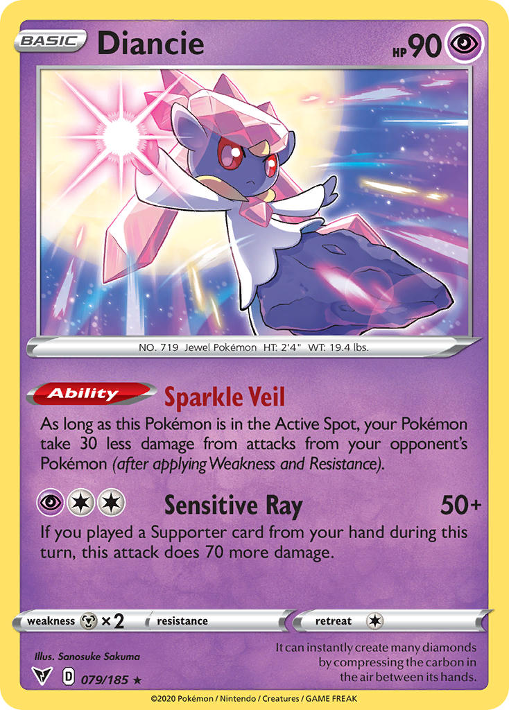 (079/185) Pokemon TCG Vivid Voltage Single: Diancie  Holo Rare
