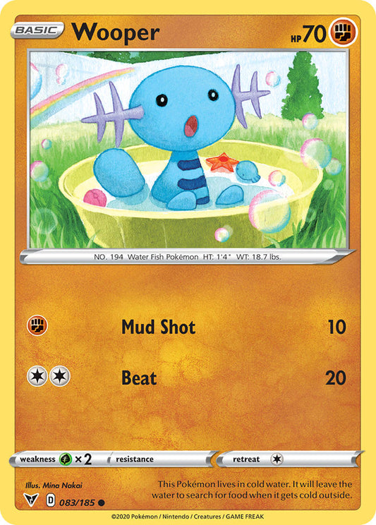 (083/185) Pokemon TCG Vivid Voltage Single: Wooper  Common