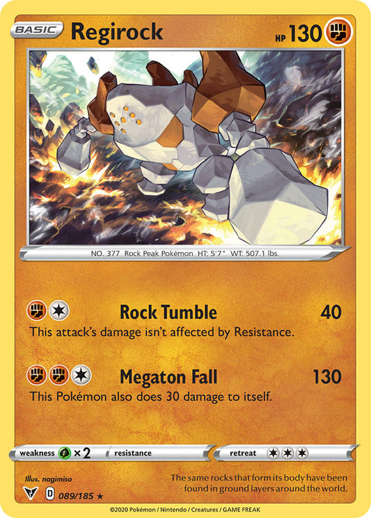 (089/185) Pokemon TCG Vivid Voltage Single: Regirock Reverse Holo Holo Rare