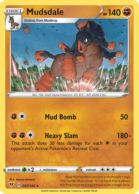 (097/185) Pokemon TCG Vivid Voltage Single: Mudsdale  Rare