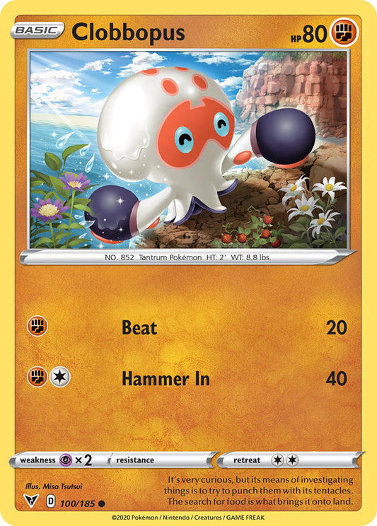 (100/185) Pokemon TCG Vivid Voltage Single: Clobbopus  Common