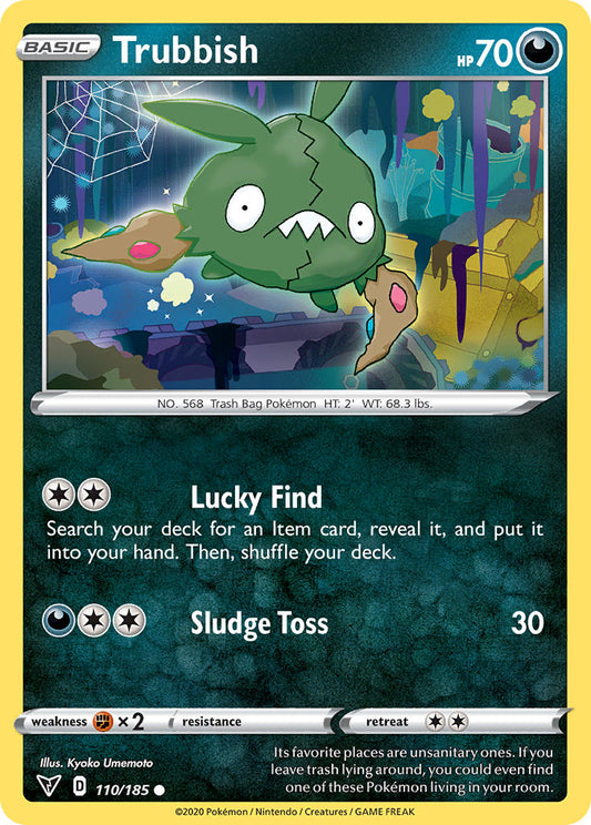 (110/185) Pokemon TCG Vivid Voltage Single: Trubbish Reverse Holo Common