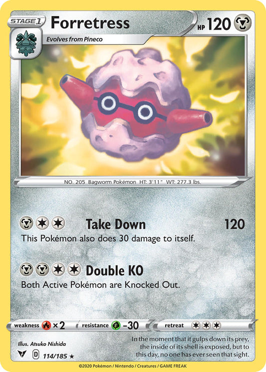 (114/185) Pokemon TCG Vivid Voltage Single: Forretress  Rare
