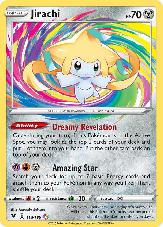 (119/185) Pokemon TCG Vivid Voltage Single: Jirachi  Amazing Rare