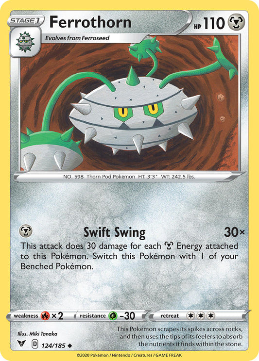 (124/185) Pokemon TCG Vivid Voltage Single: Ferrothorn  Uncommon