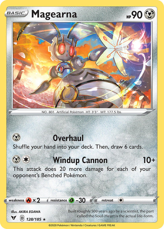 (128/185) Pokemon TCG Vivid Voltage Single: Magearna Reverse Holo Holo Rare