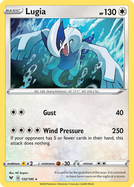(132/185) Pokemon TCG Vivid Voltage Single: Lugia  Holo Rare